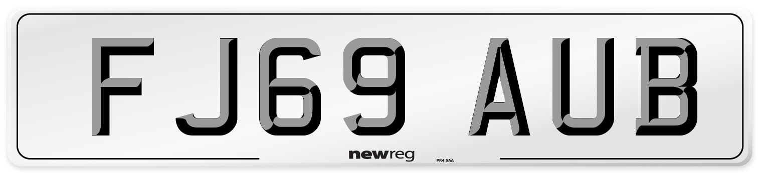 FJ69 AUB Number Plate from New Reg